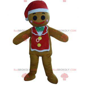 Mascotte de bonhomme de Noël en pain d'épices - Redbrokoly.com