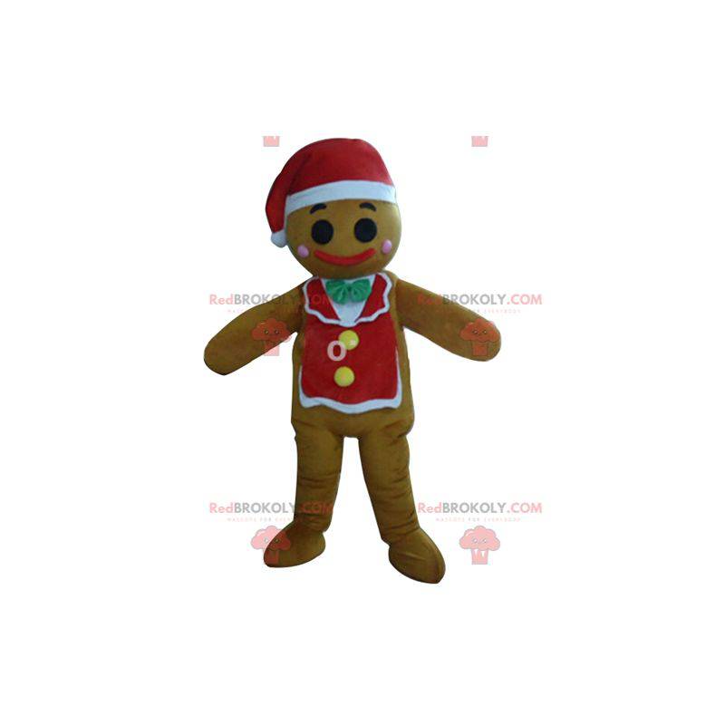 Mascotte de bonhomme de Noël en pain d'épices - Redbrokoly.com