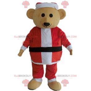 Maskot medvídek v kostýmu Santa Clause - Redbrokoly.com
