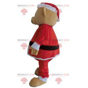 Maskot medvídek v kostýmu Santa Clause - Redbrokoly.com