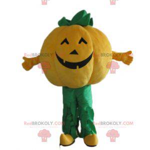 Mascota de calabaza gigante naranja y verde - Redbrokoly.com