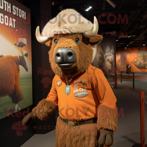 Rust Bison mascotte kostuum...