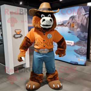 Rust Bison maskot kostume...