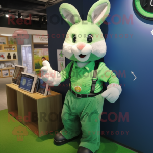 Grønn kanin maskot kostyme...