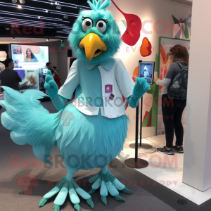 Cyan Rooster mascotte...