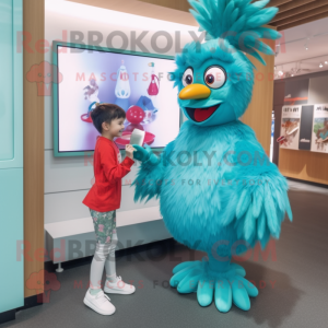 Cyan Rooster mascotte...