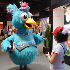 Cyan Rooster mascotte...