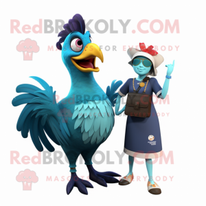 Cyan Rooster mascotte...