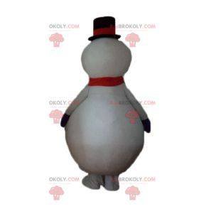 Big red and black snowman mascot - Redbrokoly.com