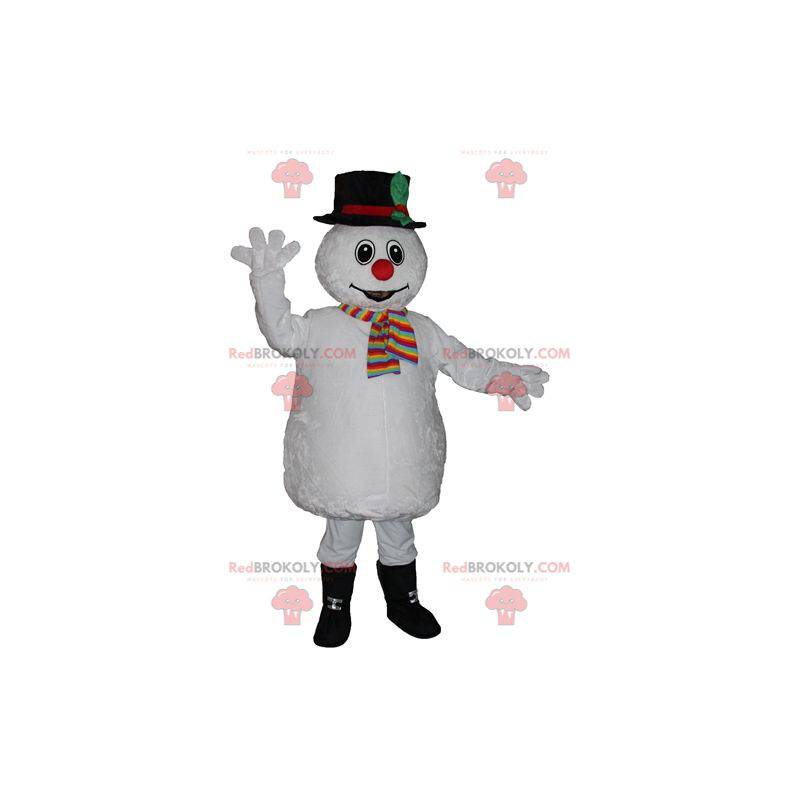 Colorful and cute sweet snowman mascot - Redbrokoly.com