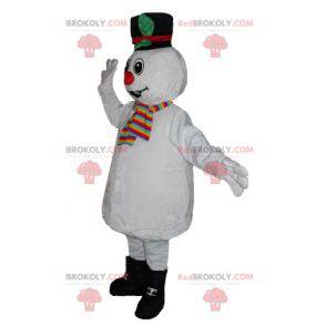 Mascote de boneco de neve doce colorido e fofo - Redbrokoly.com