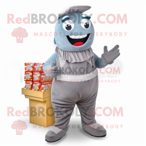 Grå Candy Box maskot...