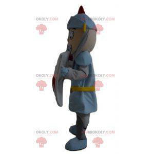 Cavaleiro mascote com um capacete e um escudo - Redbrokoly.com