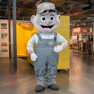 Gray Candy Box maskot drakt...