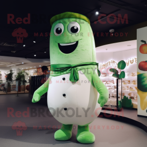 Cream Cucumber maskot drakt...