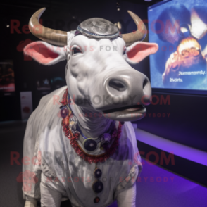 nan Zebu mascot costume character dressed with a Graphic Tee and Keychains