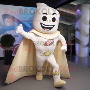 Cream Superhero mascotte...