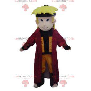 Mangá personagem samurai mascote loiro - Redbrokoly.com