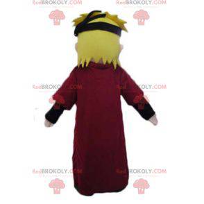 Manga karakter samurai blond gutt maskot - Redbrokoly.com