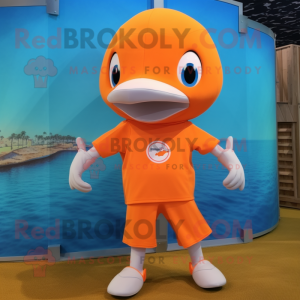 Orange Dolphin mascotte...