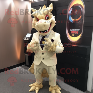 Beige Dragon mascotte...