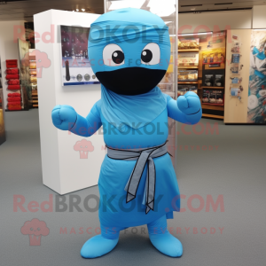 Sky Blue Ninja mascotte...