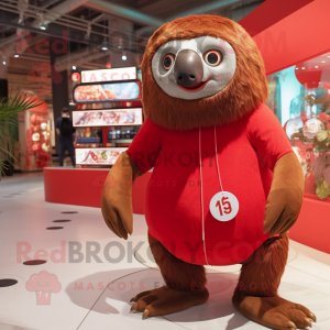 Red Giant Sloth mascotte...