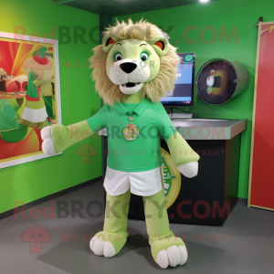 Green Tamer Lion maskot...