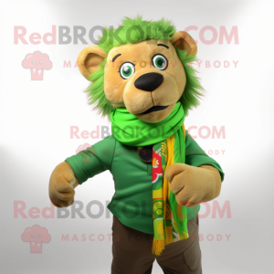 Green Tamer Lion mascotte...