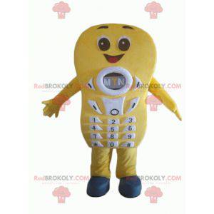 Giant and smiling yellow cell phone mascot - Redbrokoly.com