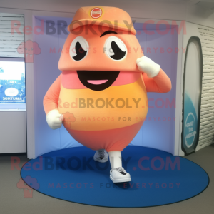 Peach Ring Master mascot costume character dressed with a Running Shorts and Foot pads