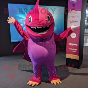 Magenta Shark mascotte...