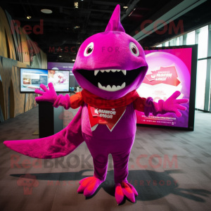 Magenta Shark mascotte...