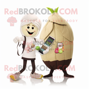 Beige Beet mascotte kostuum...