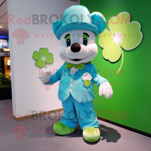 Cyan Four Leaf Clover...