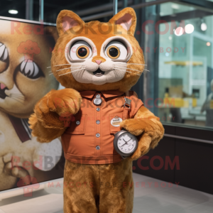 Rust Cat maskot kostume...