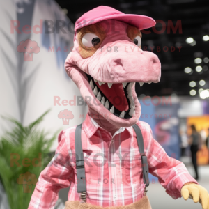 Pink Coelophysis maskot...