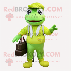 Lime Green Frog mascotte...