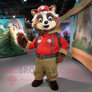 Red Raccoon mascotte...