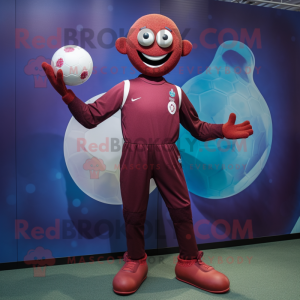 Maroon jonglere maskot...