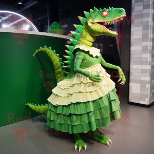Grøn Spinosaurus maskot...