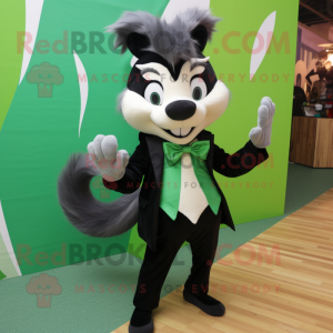 Grön Skunk maskot kostym...