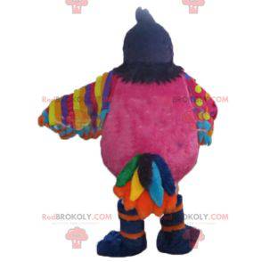 Large multicolored bird mascot with a ball - Redbrokoly.com