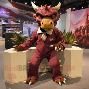 Maroon Triceratops w...
