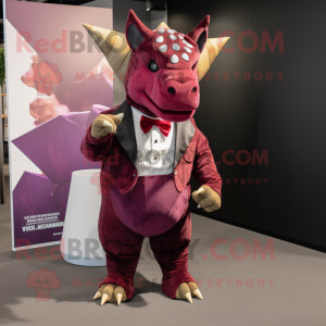 Maroon Triceratops w...