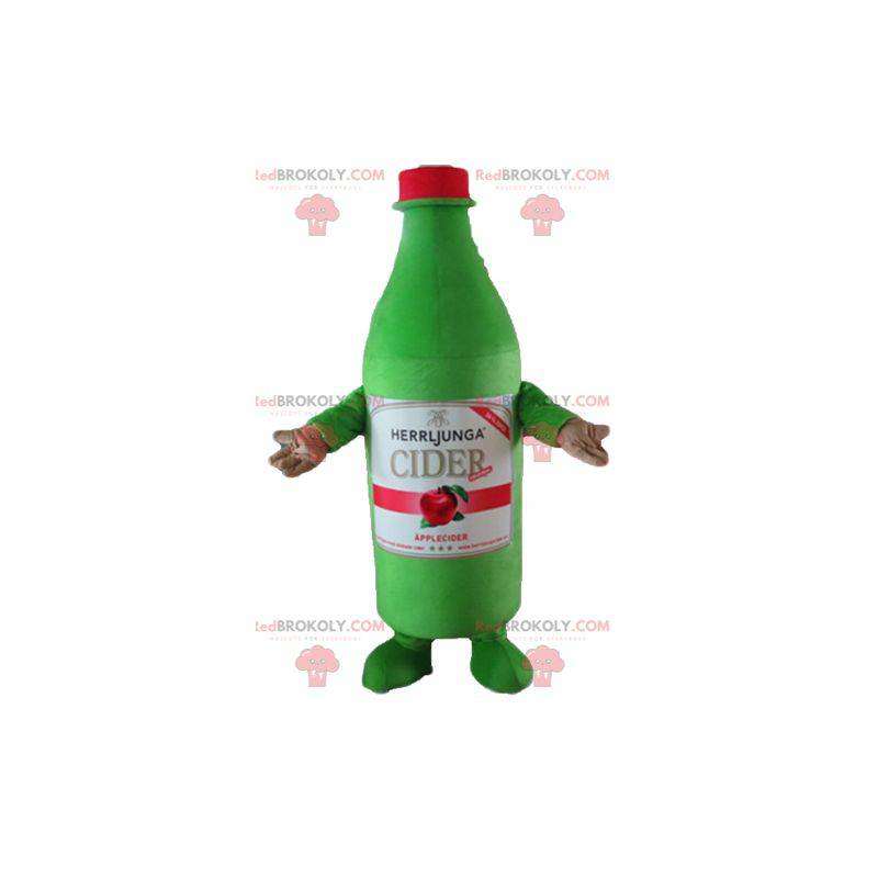 Riesiges grünes Apfelweinflaschenmaskottchen - Redbrokoly.com