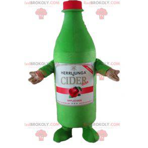 Kæmpe grøn ciderflaske maskot - Redbrokoly.com