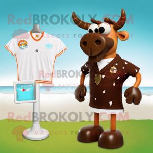 Brown Jersey Cow mascotte...