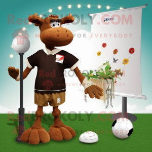 Brown Jersey Cow mascotte...