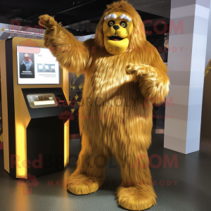 Gouden Sasquatch mascotte...